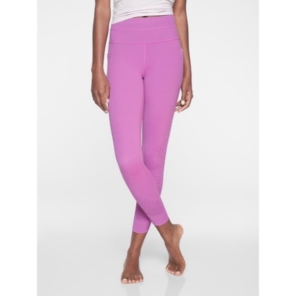 Athleta Chakra 7/8 Tight in Pink Powervita Leggings Size Small - Picture 1 of 8